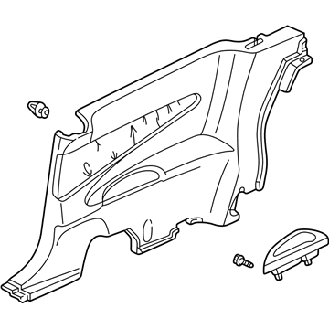 Honda 83780-S82-A41ZA Lining Assy., L. Side *NH264L* (CLASSY GRAY)