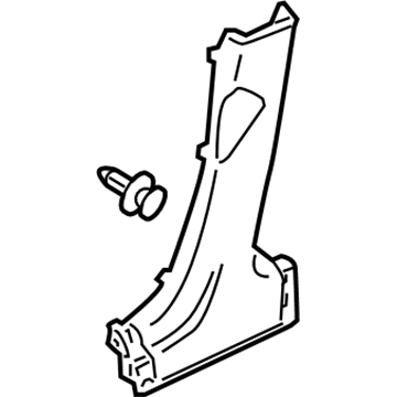 Honda 84171-TM8-A01ZA Garnish Assy., L. Center Pillar (Lower) *NH686L* (QP LIGHT WARM GRAY)