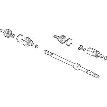 Honda 44305-TEX-Y51 Driveshaft Assembly, Passenger Side