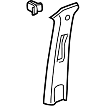 Honda 84110-S10-A00ZA Lining, R. Center Pillar (Upper) *NH220L* (CLEAR GRAY)