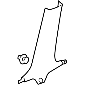 Honda 84121-TEA-Z01ZA Garnish Assy., R. Center Pillar (Lower) *NH900L* (DEEP BLACK)