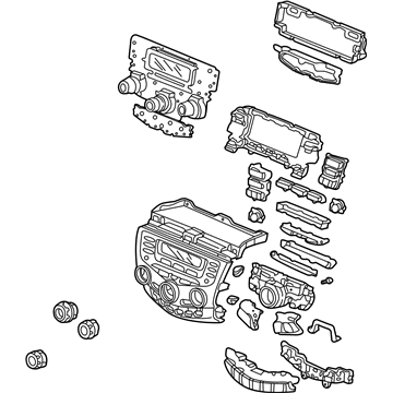 39183-SDN-A31ZA Honda Control Assy., Center Panel *NH482L* (UA BLACK METALLIC) Illustration 1 of 1
