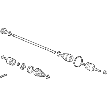 Honda 44305-TA0-A53 Driveshaft Assembly, Passenger Side