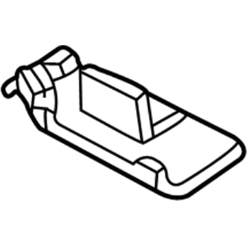 Honda 83280-S84-A03ZD Sunvisor Assembly, Driver Side (Clear Gray) (Mirror)