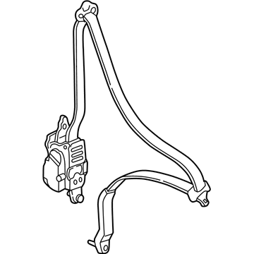 04818-S5A-A01ZC Honda Tongue Set, Left Front Seat Belt (Outer) (Ivory) Illustration 1 of 1