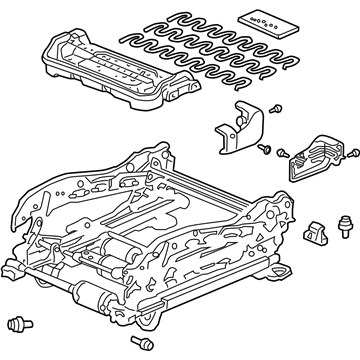 81536-SDN-A21 Honda Frame, L. FR. Seat Cushion Illustration 1 of 1