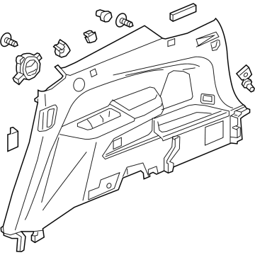 Honda 84610-TG7-A41ZA Lining Assy., R. RR. Side *NH900L* (DEEP BLACK)