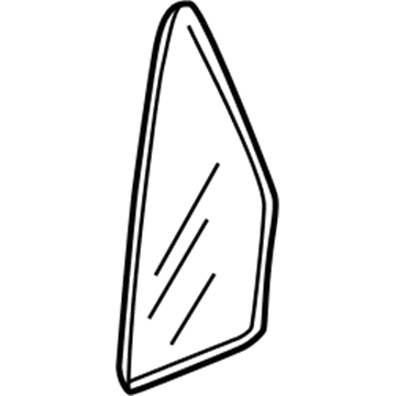 73455-S9A-000 Honda Glass, L. RR. Door Quarter (Green) (Asahi) Illustration 1 of 1