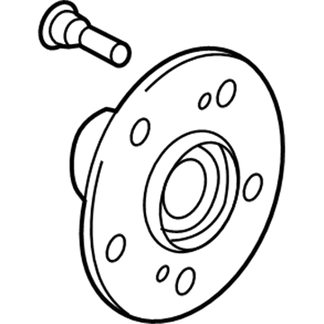 Honda 44600-T6Z-A00 Hub Assembly, Front