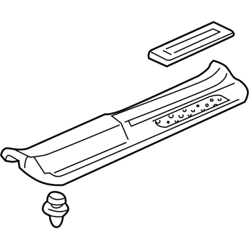Honda 84251-S2A-J00ZD Garnish, L. Side *B135L* (PURE BLUE)