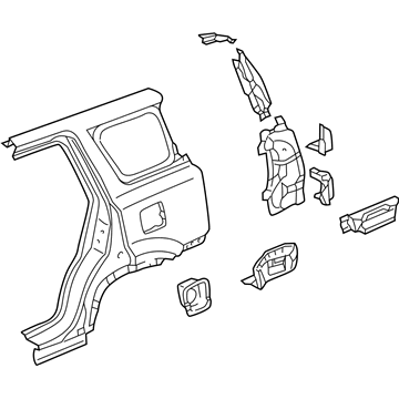 04636-S10-A91ZZ Honda Right Rear Panel Seat Outer (DOT) Illustration 1 of 1