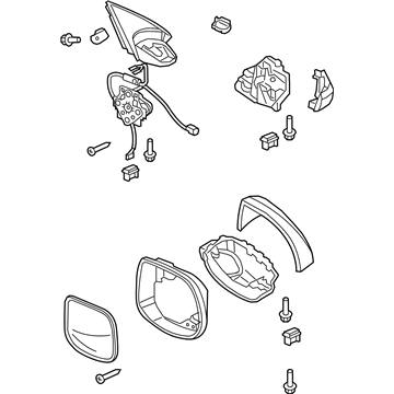 76250-TL0-A22ZC Honda Mirror Assembly , (Cobalt Blue Pearl) Illustration 1 of 1