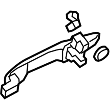 72140-SNA-A11YG Honda Handle Assembly, Passenger Side Door (Outer) (Spectrum White Pearl) Illustration 1 of 1