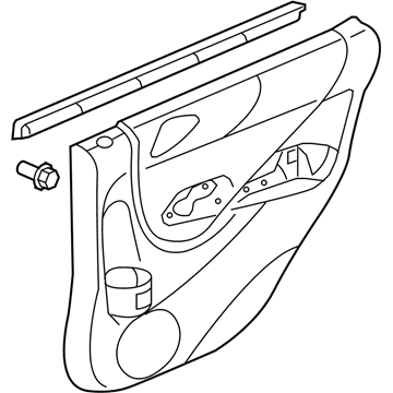 Honda 83780-TK6-A01ZB Lining, L. RR. Door *NH747L* (KIRABI GRAY)