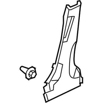 Honda 84171-SNA-A01ZC Garnish Assy., L. Center Pillar (Lower) *NH556L* (GRAY)