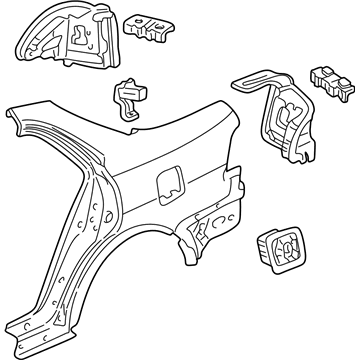 Honda 04646-S84-A91ZZ Panel Set, L. RR. (Outer)