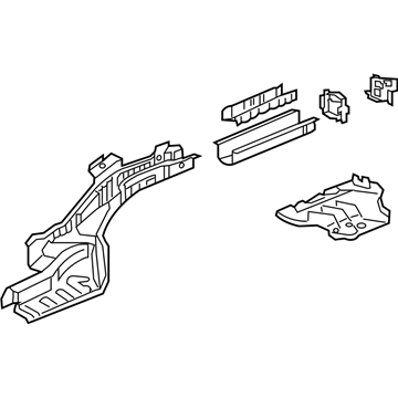 Honda 65660-TX6-A01ZZ Frame Comp L,Rear