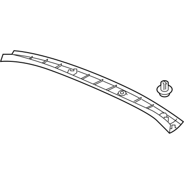 Honda 84443-TG7-A00ZA Garnish Assy., Tailgate (Upper) *NH900L* (DEEP BLACK)
