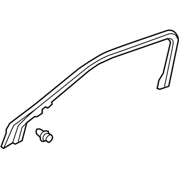 Honda 72442-TA5-A01ZA Garnish, R. FR. Door Sash (Inner) *NH167L* (GRAPHITE BLACK)