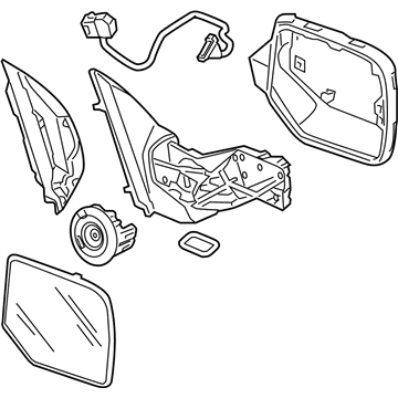 Honda 76208-SZA-A11ZG Mirror Assembly, Passenger Side (Sterling Gray Metallic) (R.C.) (Heated) 76208-SZA-A11ZG Honda Mirror Assembly, Passenger Side (Sterling Gray Metallic) (R.C.) (Heated) Illustration 1 of 1
