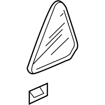 Honda 73455-SDR-A00 Glass Assy., L. RR. Door Quarter (Green) (Asahi)