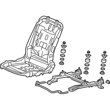 81126-TK6-A01 Honda Rear Front Seat Frame Illustration 1 of 1