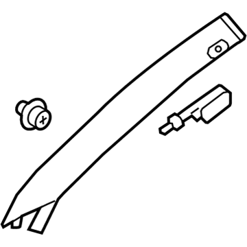 Honda 84101-TVA-A01ZC Garnish Assy., R. FR. Pillar *NH836L* (WISTERIA LIGHT GRAY)