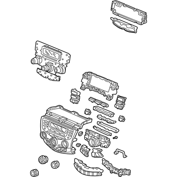 39183-SDR-A23ZA Honda Control Assy., Center Panel *NH482L* (UA BLACK METALLIC) Illustration 1 of 1