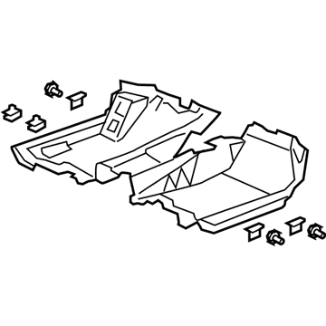 83301-TE0-A11ZA Honda Carpet Assy., FR. Floor *NH167L* (GRAPHITE BLACK) Illustration 1 of 1