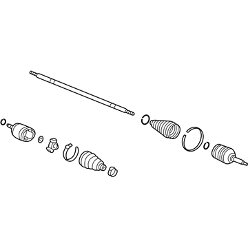 Honda 44306-SCV-A51RM Driver Side Driveshaft Assembly (Remanufactured) 44306-SCV-A51RM Honda Driver Side Driveshaft Assembly (Remanufactured) Illustration 1 of 1