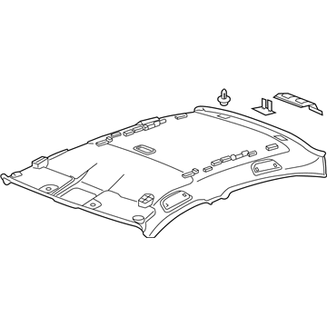 Honda 83200-T3L-A01ZB Lining Assy., Roof *NH836L* (WISTERIA LIGHT GRAY)