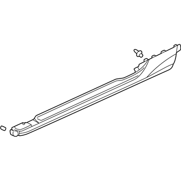 Honda 71850-S3Y-000ZE Garnish Assy., L. Side Sill *R510* (NEW FORMULA RED)