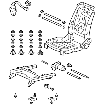 Honda 81126-TP6-A02 Rear Front Seat Frame 81126-TP6-A02 Honda Rear Front Seat Frame Illustration 1 of 1