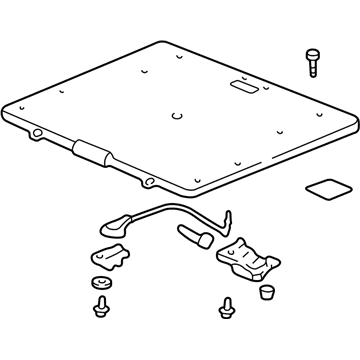 84520-S10-T00ZA Honda Lid, Cargo Floor *NH293L* (SEAGULL GRAY) Illustration 1 of 1