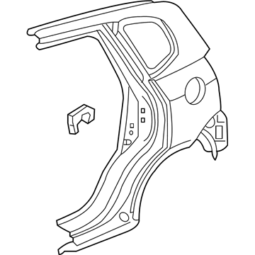 Honda 04646-SLN-A82ZZ Panel Set, L. RR. (Outer) (DOT)