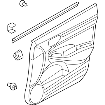 Honda 83553-SNC-A02ZA Lining, L. FR. Door (Lower) (Typec) (Blue)