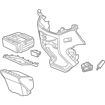 Honda 77299-TK8-A01ZA Console Assy., Center (Lower) *NH686L* (LIGHT WARM GRAY)