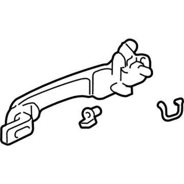 72180-S9V-A11ZQ Honda Handle Assembly, Left Front Door (Outer) (Mocha Metallic) Illustration 1 of 1