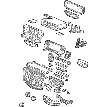 39050-SDA-A50ZA Honda Module Assy., Center *NH482L* (UA BLACK METALLIC) Illustration 1 of 1