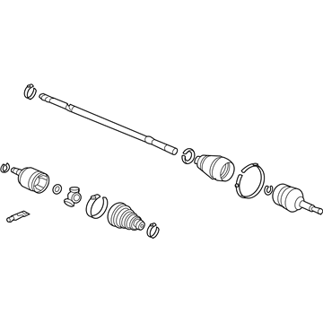 44306-TK4-A00 Honda Left Drive Shaft Assembly Illustration 1 of 1