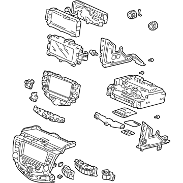 39050-SDA-L41ZA Honda Module Assy., Center *NH482L* (Navigation) (UA BLACK METALLIC) Illustration 1 of 1