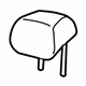 Honda 82140-T3L-A41ZB Headrest Assy., R. RR. *NH167L* (LEA) (GRAPHITE BLACK)