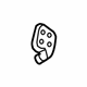 Honda 81291-SHJ-A01 Hook, R. Middle Seat (R)