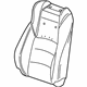 Honda 81521-TVC-A11ZA Cover, Left Front Seat-Back Trim (Wisteria Light Gray)