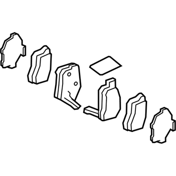 Honda 43022-TA0-A42 SET,PAD RR 43022-TA0-A42 Honda SET,PAD RR Illustration 1 of 1