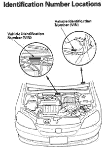 Honda VIN Locations