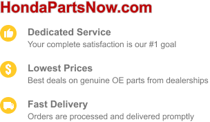 HondaPartsNow.com offers the best deals on genuine OE parts, prompt delivery, and service dedicated to customer satisfaction.
